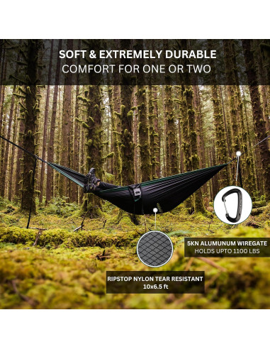 Hamaca de Camping Shanti Life con Red Antiinsectos y Lona Impermeable