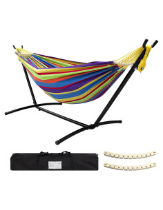 Hamaca Doble SZHLUX con Soporte Incluido 204kg Algodón