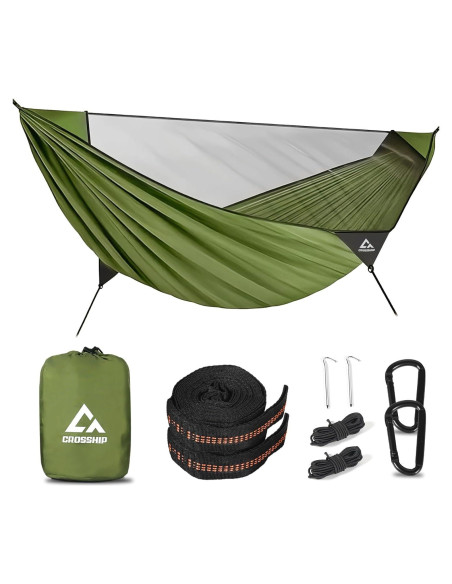 Hamaca de Camping CROSSHIP con Red Antimosquitos para 2 Personas Hamaca de Camping CROSSHIP con Red Antimosquitos para 2 Personas