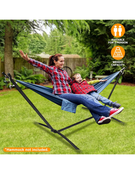 Soporte de Hamaca Portátil SUPER DEAL 2.74m Acero Resistente Soporte de Hamaca Portátil SUPER DEAL 2.74m Acero Resistente