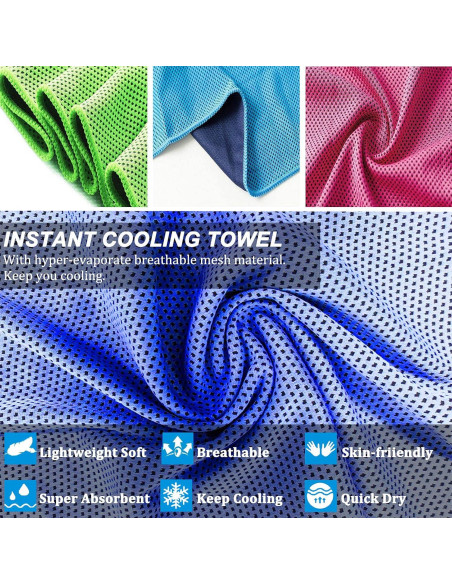 Toallas Enfriadoras YQXCC 6 Piezas Microfibra 119x30cm Toallas Enfriadoras YQXCC 6 Piezas Microfibra 119x30cm