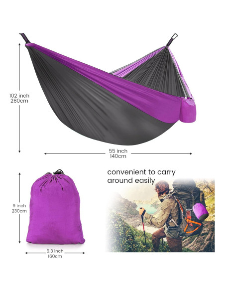 Hamaca Doble de Camping TOPCHANCES con Mosquitera y Toldos Hamaca Doble de Camping TOPCHANCES con Mosquitera y Toldos