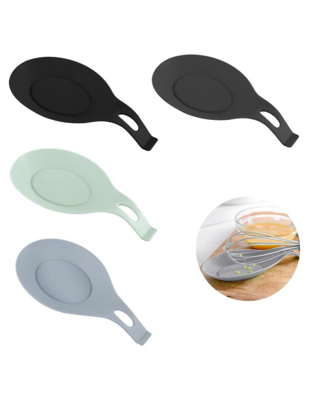 4 Soportes de Silicona para Cucharas EMVANV - Resistente al Calor 4 Soportes de Silicona para Cucharas EMVANV - Resistente al Calor