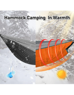 Saco de Aislamiento AYAMAYA para Hamaca Doble 250x170cm Naranja 2