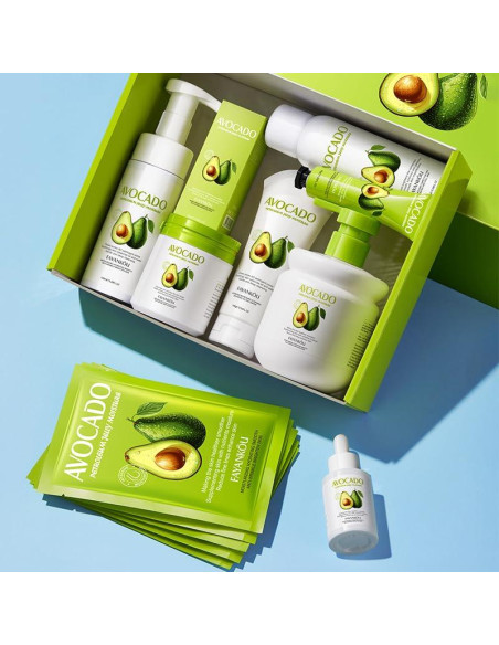 Set de Cuidado de Piel Aguacate MEIYUANNAISI 8 en 1 Hidratante Set de Cuidado de Piel Aguacate MEIYUANNAISI 8 en 1 Hidratante