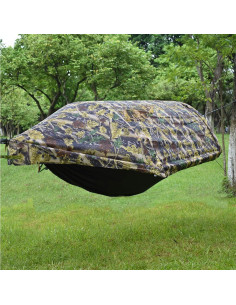 Hamaca de Camping WintMing con Red Antimosquitos y Cubierta de Lluvia 200kg 2