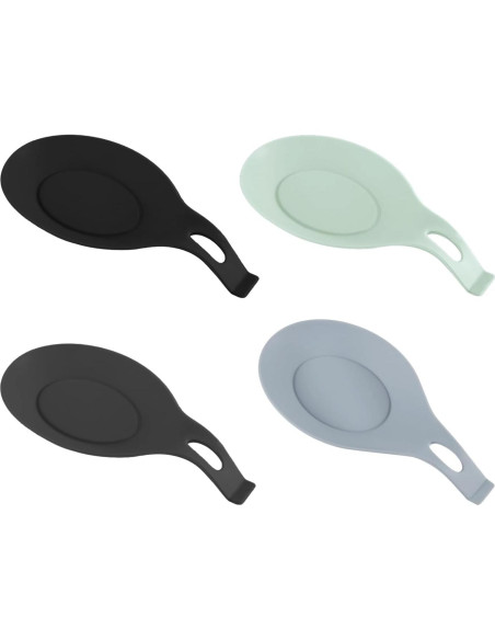 4 Soportes de Silicona para Cucharas EMVANV - Resistente al Calor 4 Soportes de Silicona para Cucharas EMVANV - Resistente al Calor