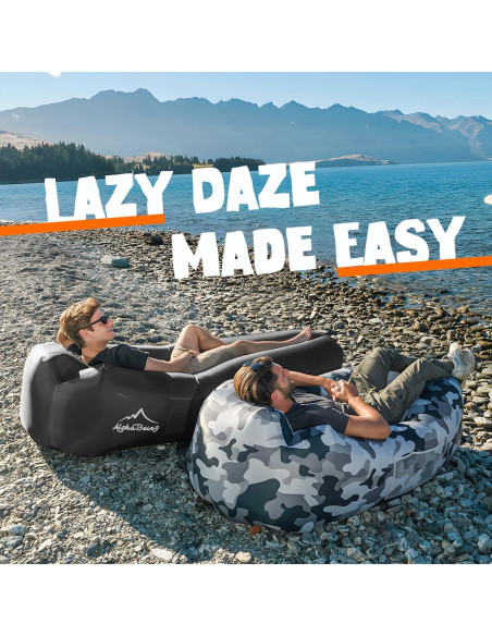 Sofá Inflable AlphaBeing X-Large Negro con Reposacabezas Sofá Inflable AlphaBeing X-Large Negro con Reposacabezas