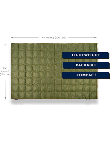 Manta Camping Doble Puffy Get Out Gear - 203x137 cm, Impermeable