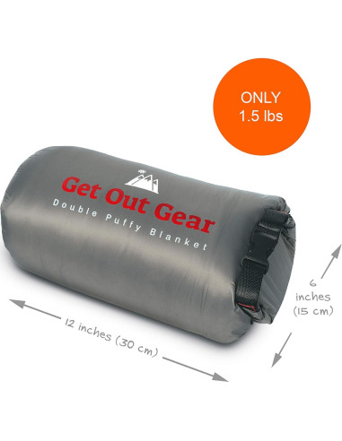 Manta Camping Doble Puffy Get Out Gear - 203x137 cm, Impermeable