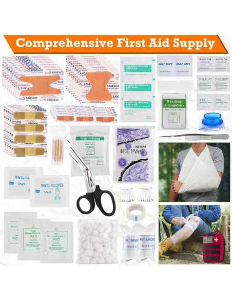 Kit de Primeros Auxilios 278 PCS Dlmd para Coche y Hogar Kit de Primeros Auxilios 278 PCS Dlmd para Coche y Hogar