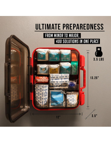 Kit de Primeros Auxilios 400 Pcs EVERLIT para Emergencias