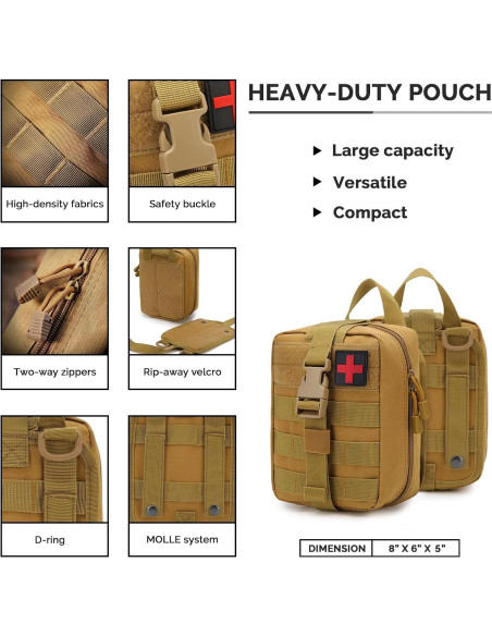 Kit de Primeros Auxilios IFAK Greetmed para Emergencias 0.62 kg Kit de Primeros Auxilios IFAK Greetmed para Emergencias 0.62 kg