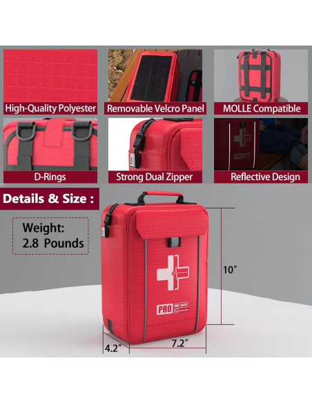 Kit de Primeros Auxilios Homestock+ Grande con Compartimentos Etiquetados Kit de Primeros Auxilios Homestock+ Grande con Compartimentos Etiquetados