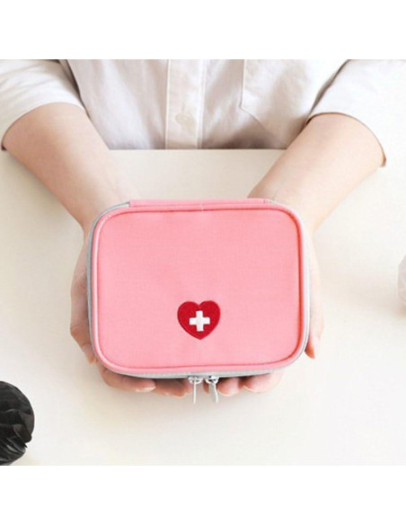Kit de Primeros Auxilios Mini Rosa Htppzjr para Viaje 14.9x13.6cm Kit de Primeros Auxilios Mini Rosa Htppzjr para Viaje 14.9x13.6cm