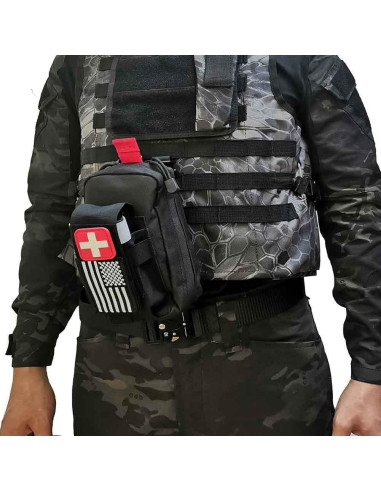 Kit de Trauma IFAK VIIDOO Rojo, Primeros Auxilios Táctico Molle
