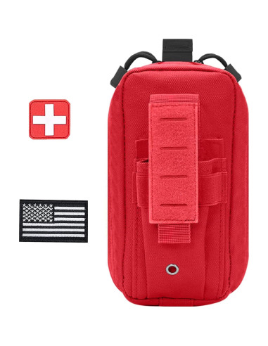 Kit de Trauma IFAK VIIDOO Rojo, Primeros Auxilios Táctico Molle