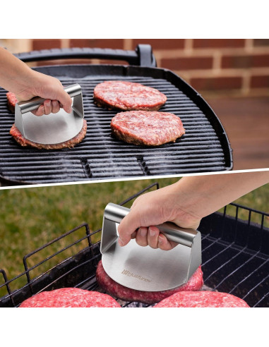 Prensa de Hamburguesas Acero Inoxidable 5.5" Antiadherente