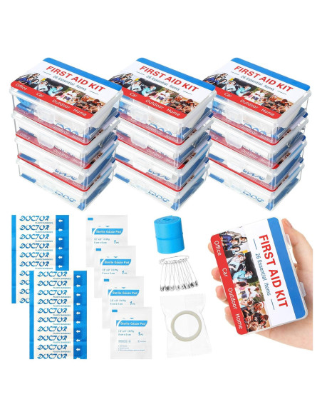 Kit de Primeros Auxilios Mini Threlaco 12 Piezas Viaje Compacto Kit de Primeros Auxilios Mini Threlaco 12 Piezas Viaje Compacto
