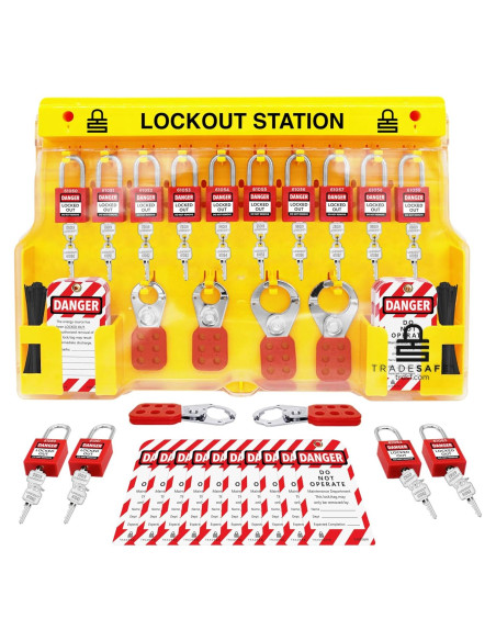 Estación de Bloqueo y Etiquetado TRADESAFE XL - Kit de 14 Candados Estación de Bloqueo y Etiquetado TRADESAFE XL - Kit de 14 Candados