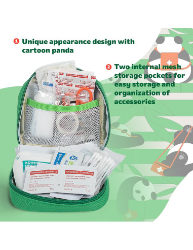 Kitgo Kit de Primeros Auxilios Pequeño 107 Piezas Verde