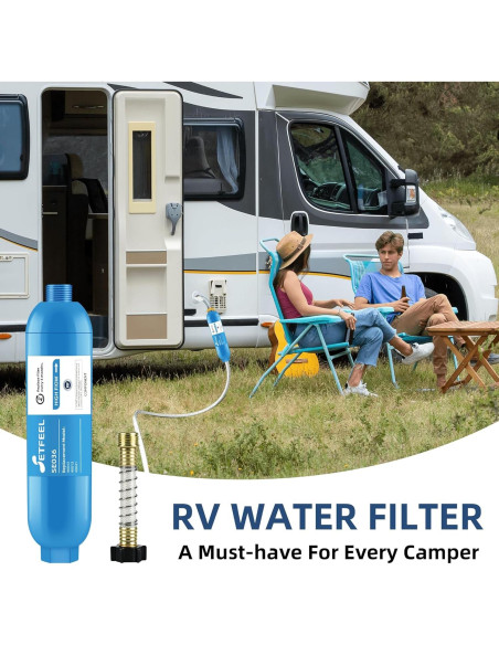 Filtro de Agua Inline SETFEEL para RV - Paquete de 3, Certificado NSF Filtro de Agua Inline SETFEEL para RV - Paquete de 3, Certificado NSF
