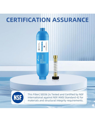 Filtro de Agua Inline SETFEEL para RV - Paquete de 3, Certificado NSF