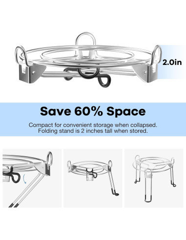 Soporte Plegable de Acero Inoxidable Purewell 23.6x19.1cm
