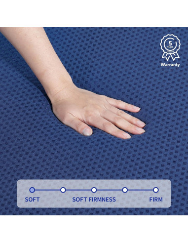 Colchón Plegable Olee Sleep Espuma Viscoelástica 10 cm Azul