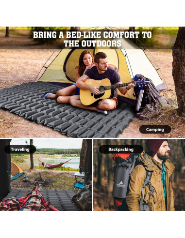 Colchón Inflable Doble Hikenture 183x127 cm para Camping