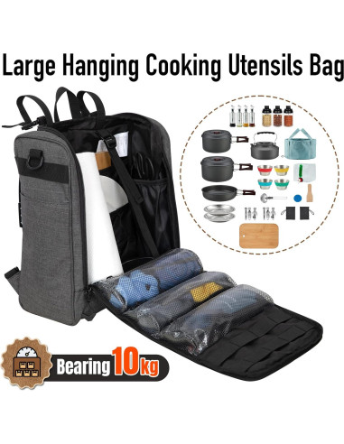 Organizador de Cocina de Camping KingCamp Kb2501 Gris 35x32x15cm