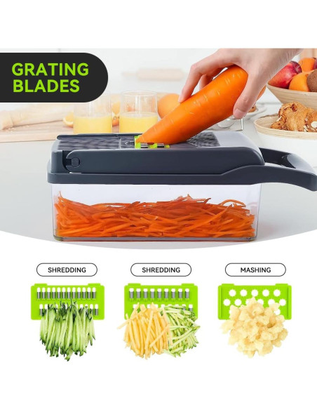 Cortador de Verduras Multifuncional HYW 19 en 1 Verde Cortador de Verduras Multifuncional HYW 19 en 1 Verde