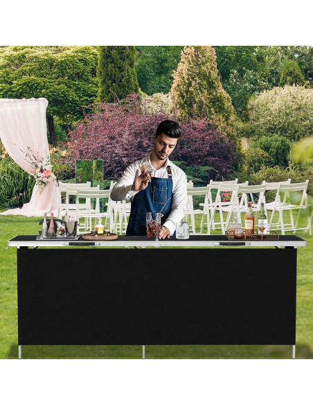 Mesa de Picnic Plegable COSTWAY 206 cm con Estantes y Bolsa Mesa de Picnic Plegable COSTWAY 206 cm con Estantes y Bolsa