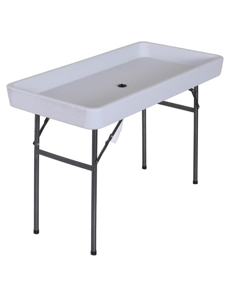 Mesa de Picnic Plegable Outsunny con Fregadero 120 cm Mesa de Picnic Plegable Outsunny con Fregadero 120 cm