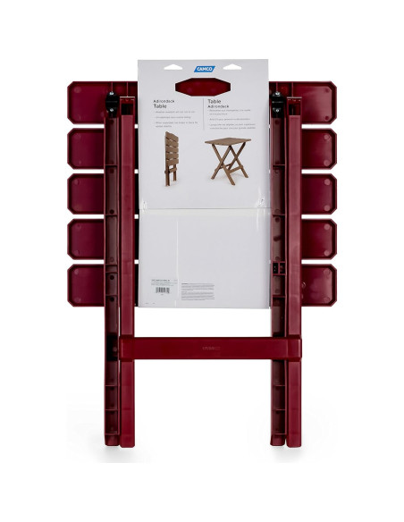Mesa Lateral Plegable Camco 51694 Roja para Playa y Camping Mesa Lateral Plegable Camco 51694 Roja para Playa y Camping