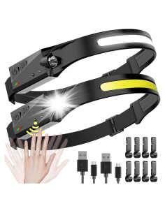 Linterna Frontal LED Recargable LUTITASD 2 Paquete 230