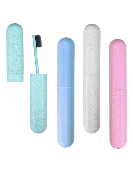 Estuche de Cepillo de Dientes Hooqict 4 Piezas Viaje Estuche de Cepillo de Dientes Hooqict 4 Piezas Viaje