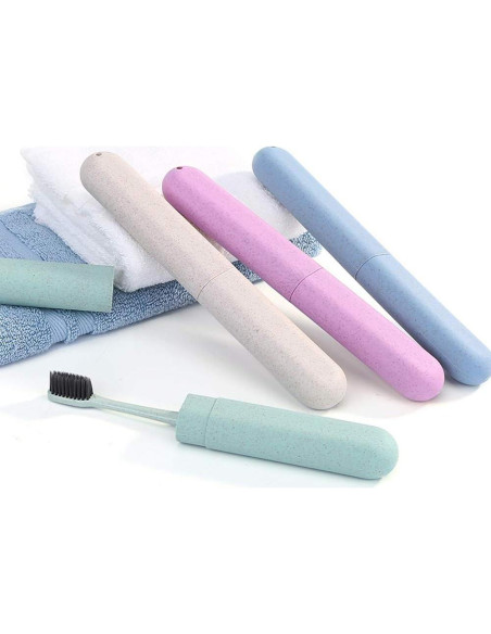 Estuche de Cepillo de Dientes Hooqict 4 Piezas Viaje Estuche de Cepillo de Dientes Hooqict 4 Piezas Viaje