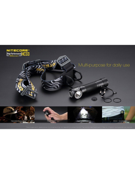 Linterna Frontal Nitecore HC33 1800 Lúmenes LED CREE Linterna Frontal Nitecore HC33 1800 Lúmenes LED CREE