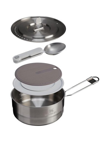 Juego de Olla Stanley Wildfare Pro 5 Piezas 2 QT Acero Inoxidable Juego de Olla Stanley Wildfare Pro 5 Piezas 2 QT Acero Inoxidable