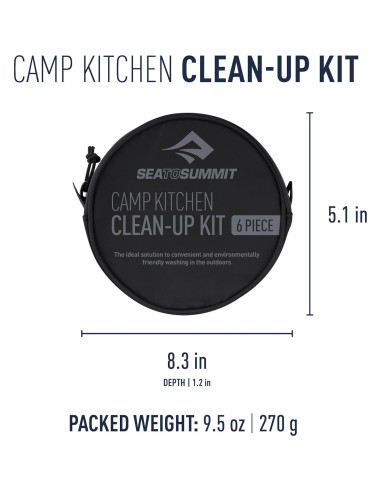 Kit de Limpieza de Cocina Sea to Summit 6 Piezas Compacto