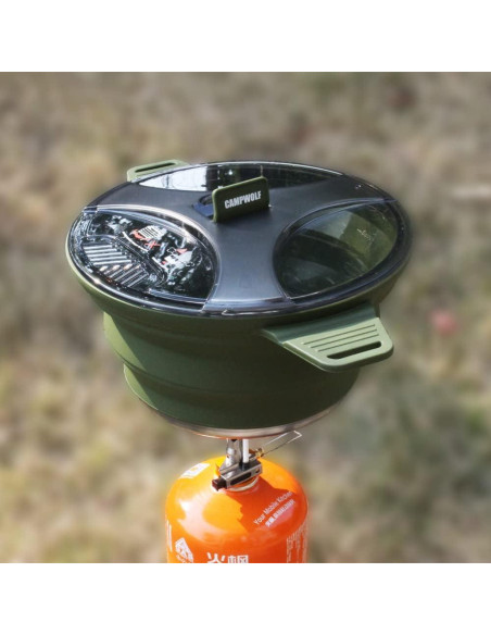 Olla Plegable de Camping Campwolf 2.5L Silicona Verde Oscuro Olla Plegable de Camping Campwolf 2.5L Silicona Verde Oscuro