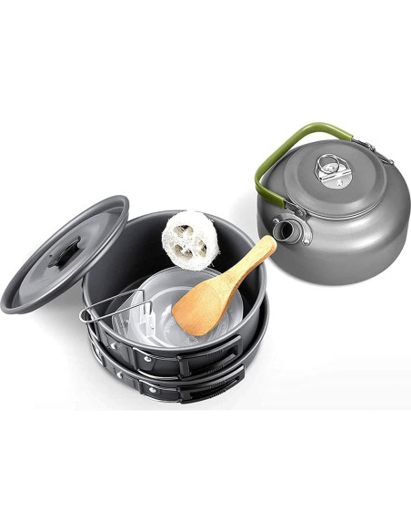 Juego de Utensilios de Cocina Camping Swiftrans 8 Piezas Aluminio Juego de Utensilios de Cocina Camping Swiftrans 8 Piezas Aluminio