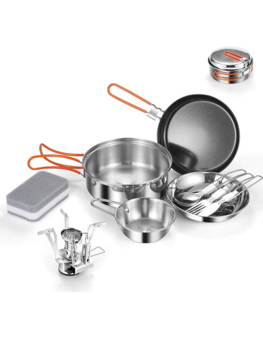 Set de Utensilios de Cocina para Camping Odoland 10 Piezas