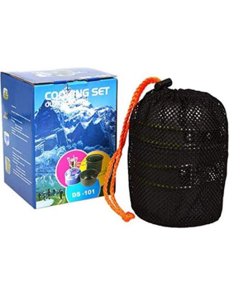 Juego de ollas y sartenes para camping JIAOLUOLI 1-2 personas Juego de ollas y sartenes para camping JIAOLUOLI 1-2 personas