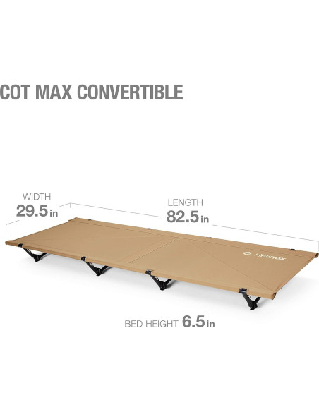 Cama de Camping Helinox Cot Max Ligera 2.95 kg 209.55x74.93 cm Cama de Camping Helinox Cot Max Ligera 2.95 kg 209.55x74.93 cm