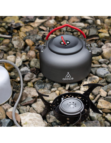 Tetera de Camping Alocs 1.4L de Aluminio Anodizado