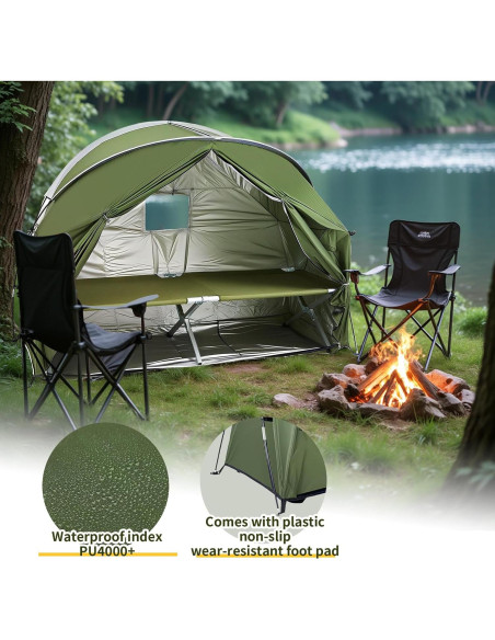 Cama Plegable con Tienda Yoojahow 200x80x145cm Impermeable Cama Plegable con Tienda Yoojahow 200x80x145cm Impermeable