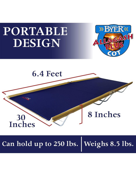 Cama de Camping Portátil BYER OF MAINE Allagash Plus 193x76 cm Cama de Camping Portátil BYER OF MAINE Allagash Plus 193x76 cm