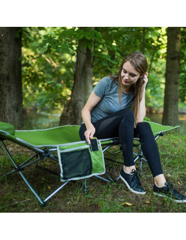 Cama de Camping Plegable Alpcour Gris - Soporta 136 Kg